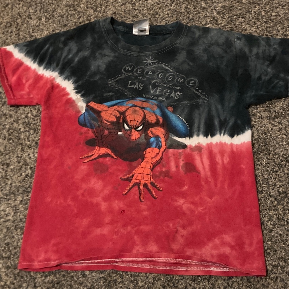 Gildan Red and Black Spider-Man Kids Shirt